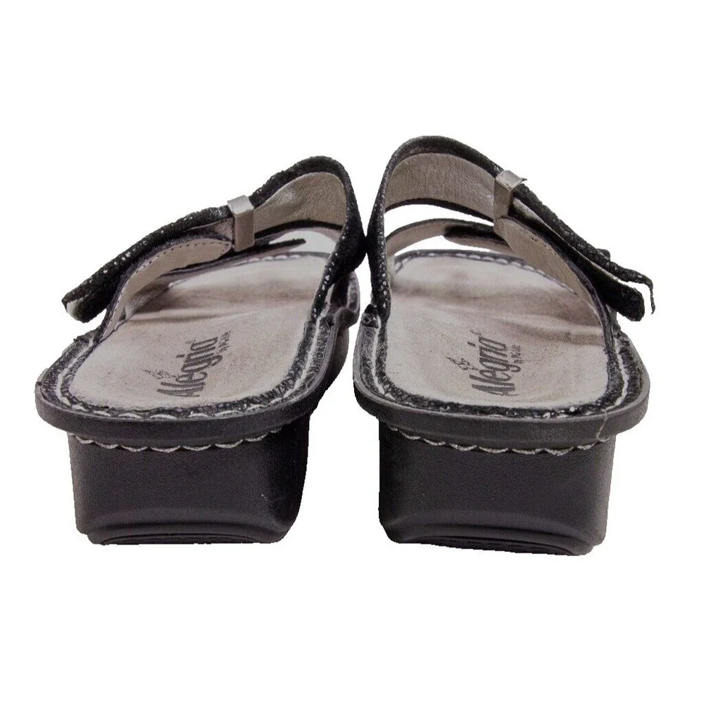 Alegria PG Lite Karmen Open Toe Sandals Size 37/7.5 Black Leather
